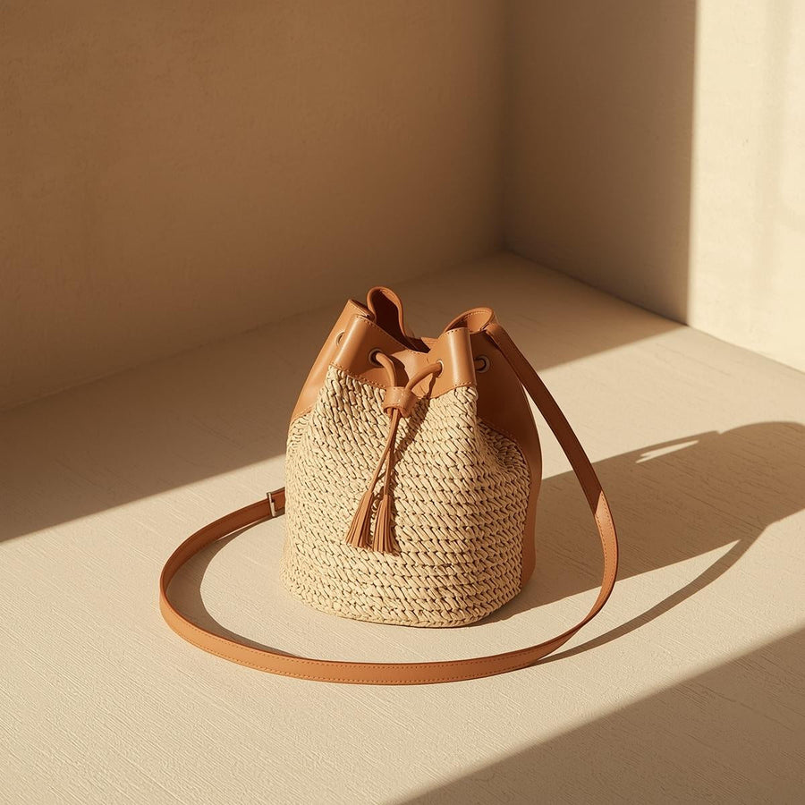 Borse Secchiello Estate 2026 – Denim, Rafia & Mare