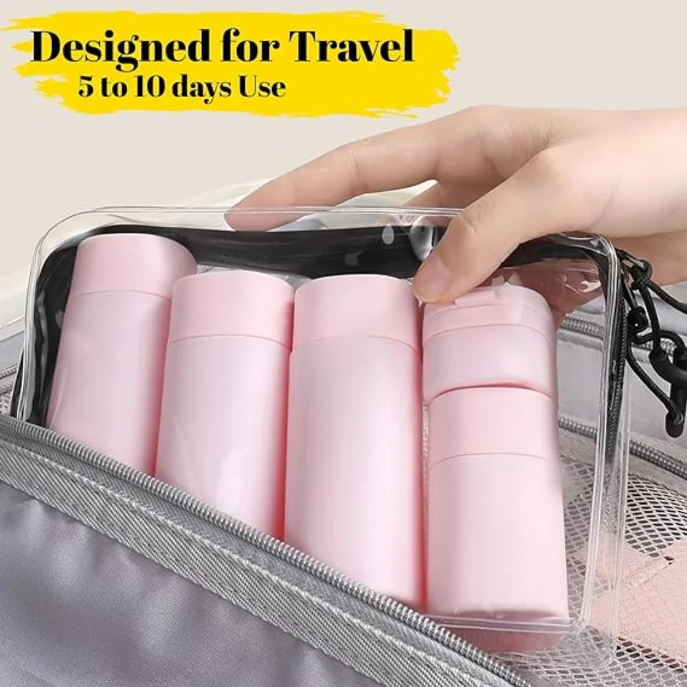 TRAVELKIT Set Flaconi Viaggio 5 pz (1 kit) – Anti-Perdita