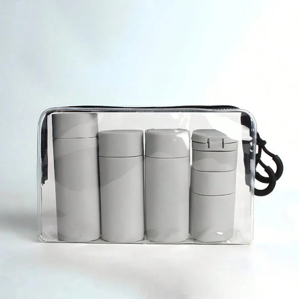 TRAVELKIT Set Flaconi Viaggio 5 pz (1 kit) – Anti-Perdita