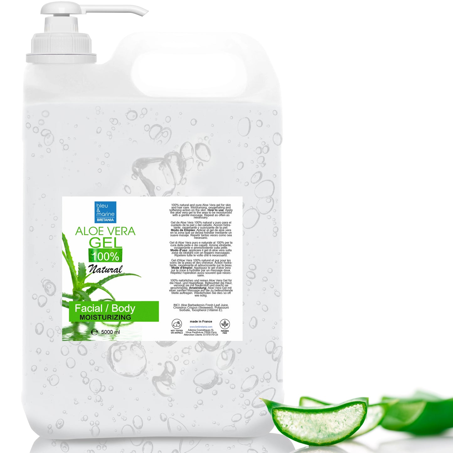 Gel Aloe Vera 100% Naturale – Viso, Corpo & Capelli | Idratazione Fresh After-Sun | Lido Nova