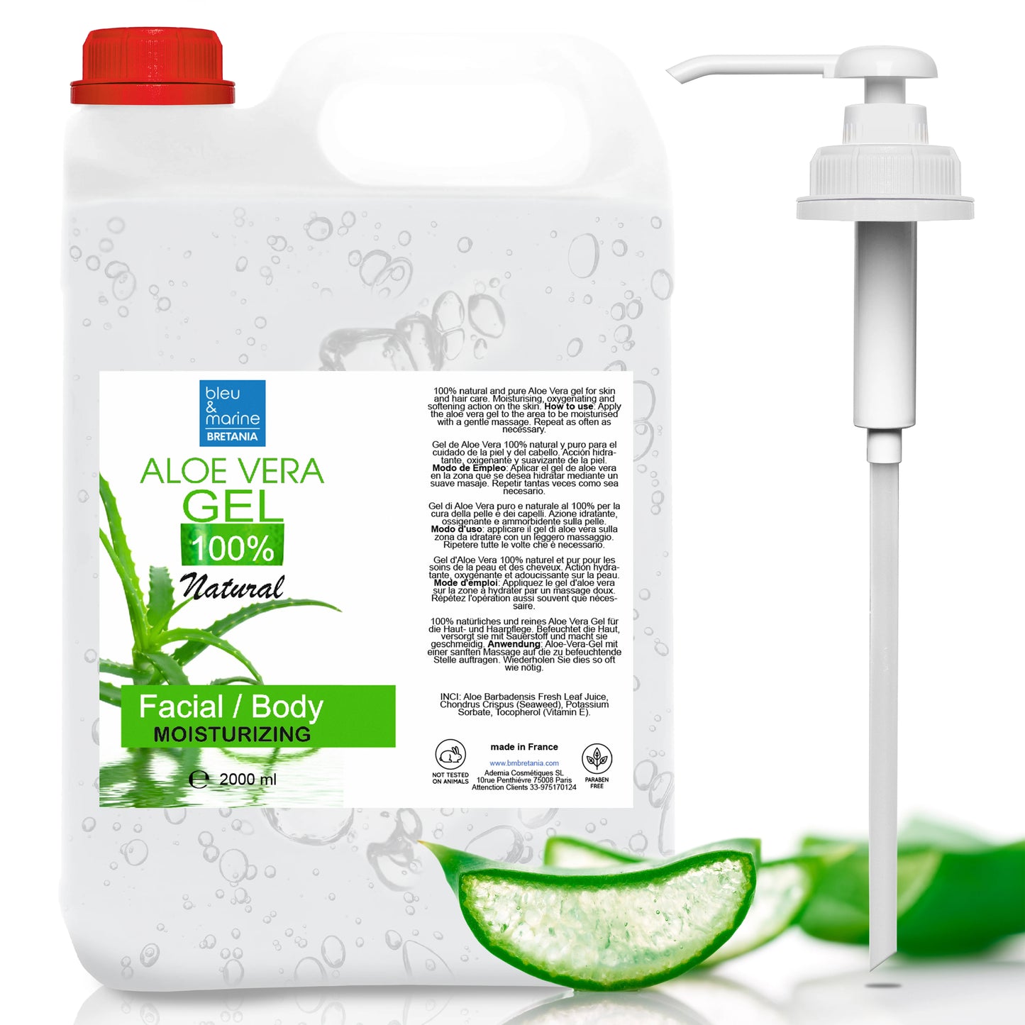 Gel Aloe Vera 100% Naturale – Viso, Corpo & Capelli | Idratazione Fresh After-Sun | Lido Nova