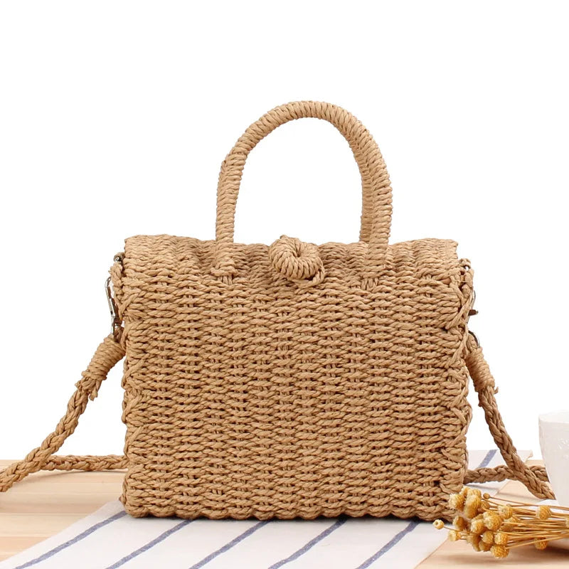 Borsa a Cesto in Rattan Intrecciato – Boho Handmade Donna Estate 2026