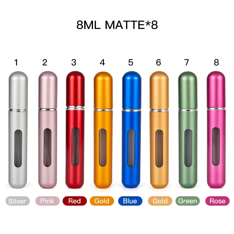 Atomizzatore Profumo Ricaricabile 5/8ml – Portatile Anti-Perdita (Set)