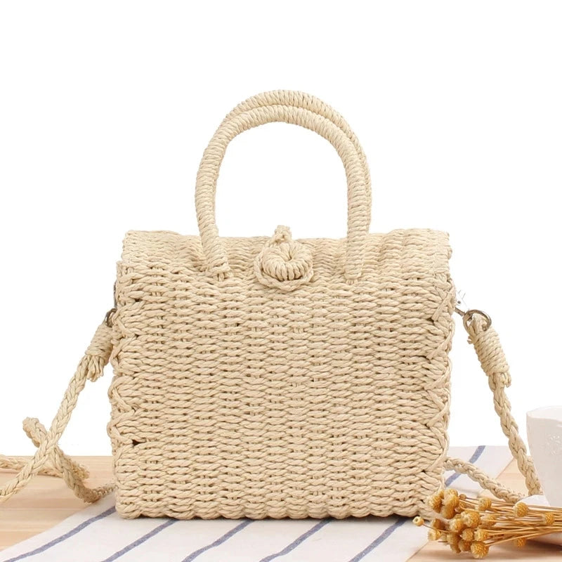 Borsa a Cesto in Rattan Intrecciato – Boho Handmade Donna Estate 2026