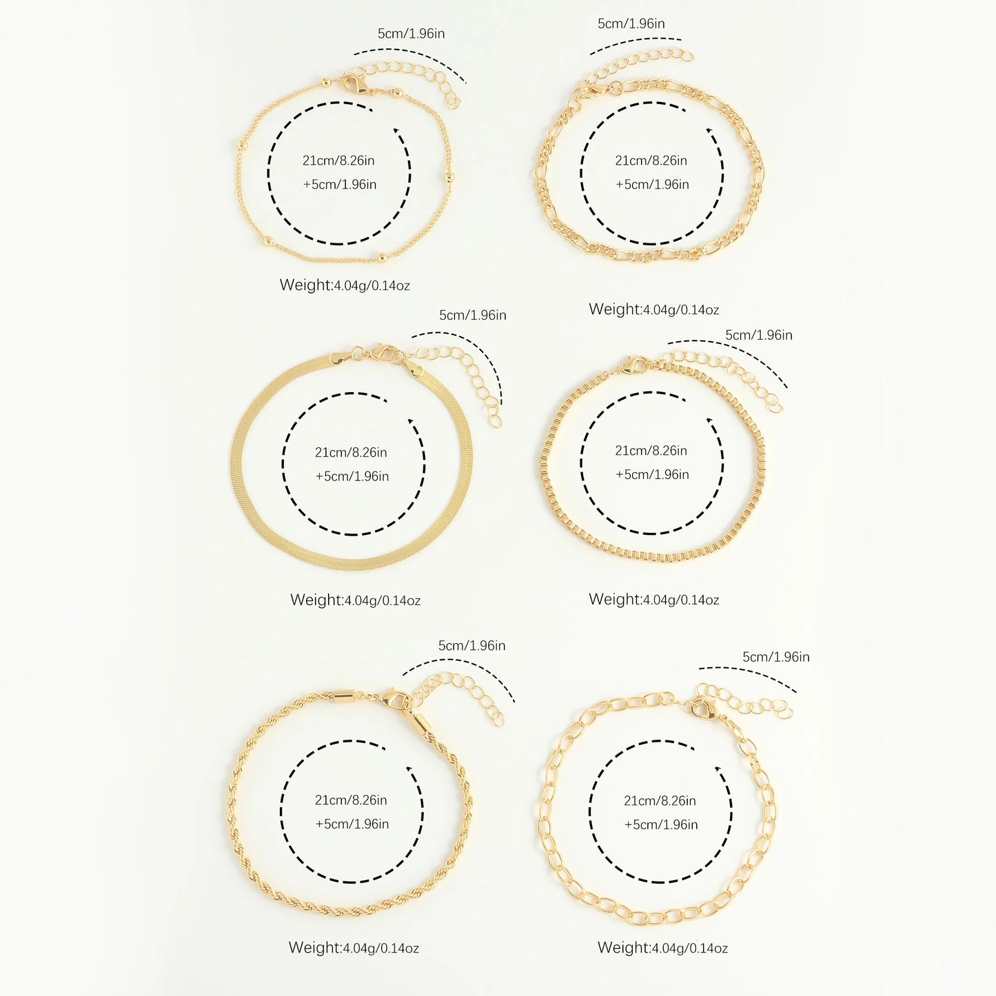 Set Cavigliere Boho Stackable – Catene Vegane Placcate 18K Donna Estate 2026