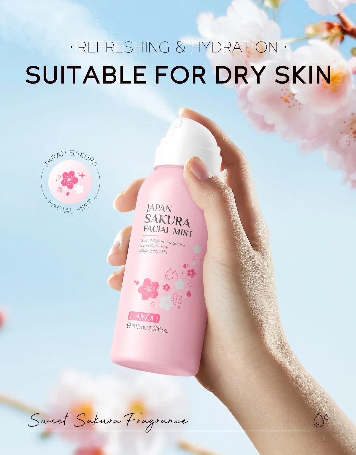 Face Mist Sakura Niacinamide 100ml – Idratazione Fresh & Pelle più Uniforme | Lido Nova