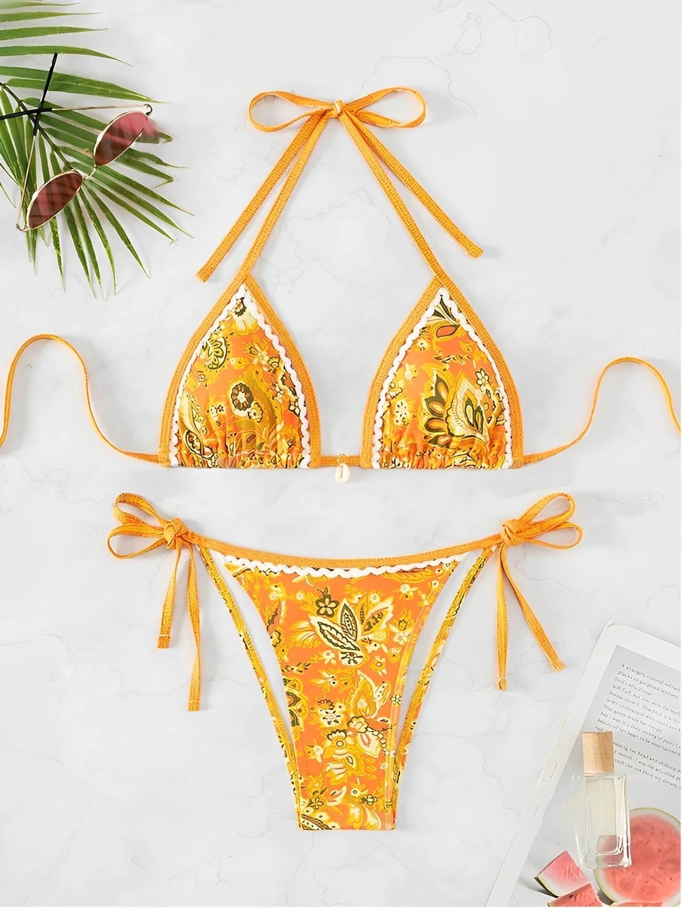 Bikini Donna 2026 a Triangolo con Laccetti Halter Due Pezzi Sexy da Mare - Lido nova 