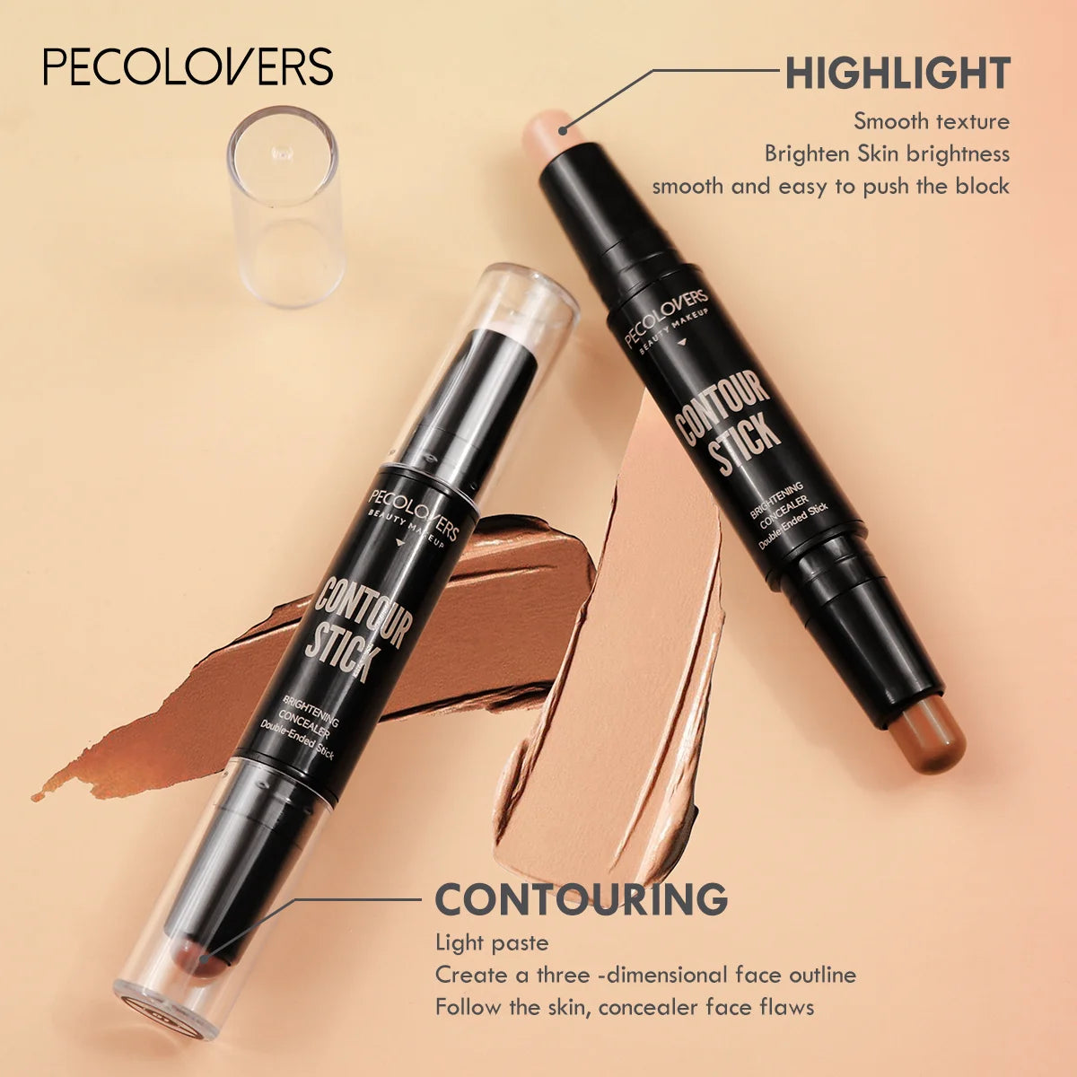 Stick Contouring 2-in-1 (Doppia Punta) – Contour & Highlighter per Look 3D | Lido Nova