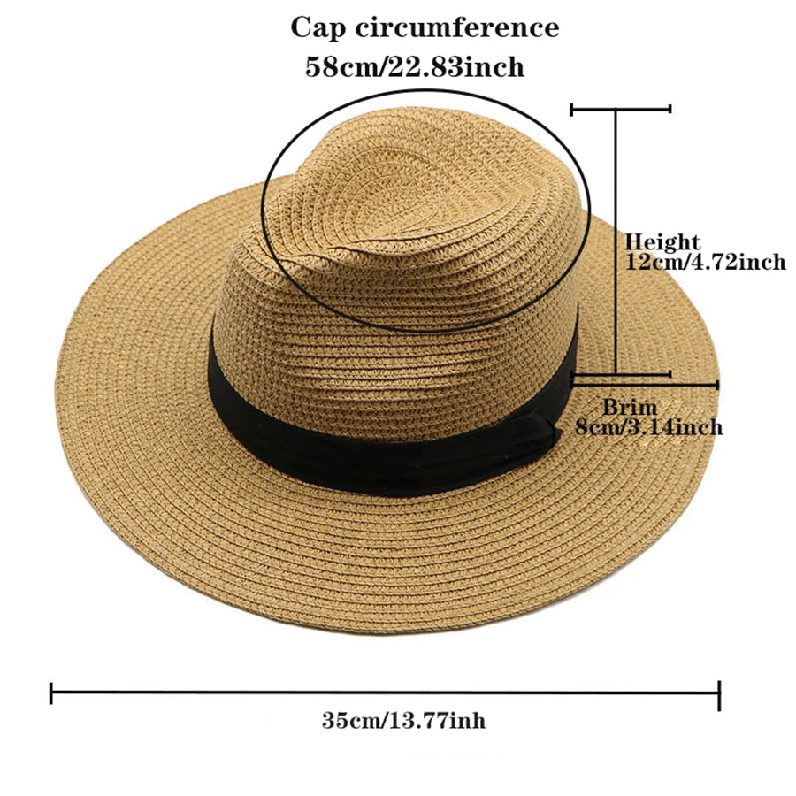 Panama Fedora Straw Hat – Wide Brim UPF Unisex Summer 2026