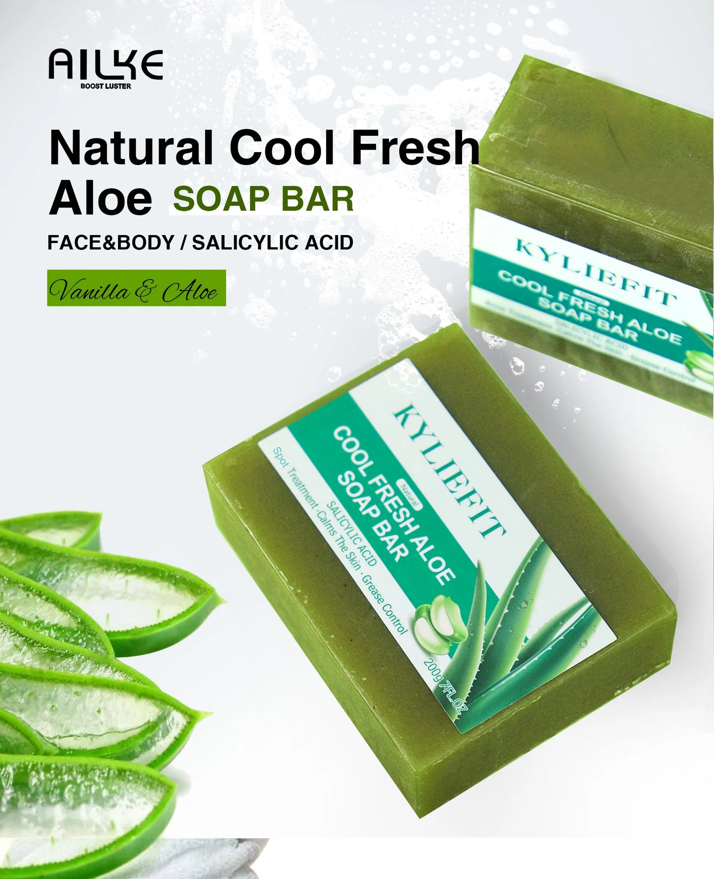 Sapone Solido all'Aloe Viso & Corpo (200g) – Detersione Fresca & Pelle più Uniforme | Lido Nova