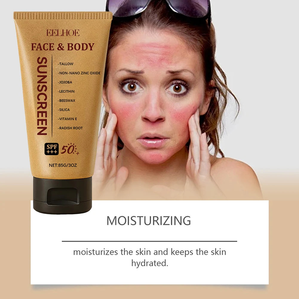 Crema Solare Minerale SPF50 Viso & Corpo – Con Tallow & Ossido di Zinco, Non Unge | Lido Nova