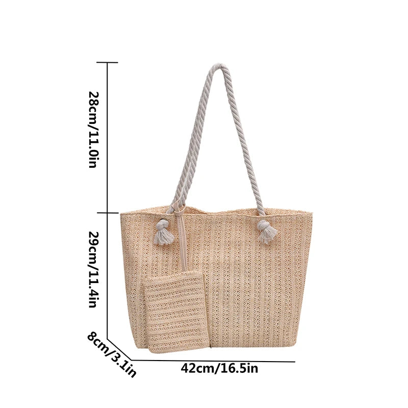 Maxi Tote in Paglia Intrecciata – Designer Bali Style Estate 2026