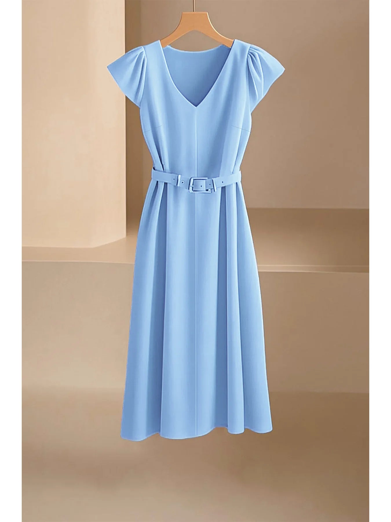 Abito Estivo Donna 2026 Midi Scollo a V Morbido e Leggero - Lido nova 