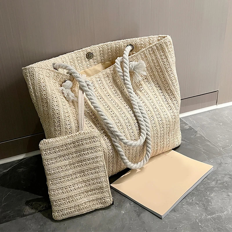 Maxi Tote in Paglia Intrecciata – Designer Bali Style Estate 2026