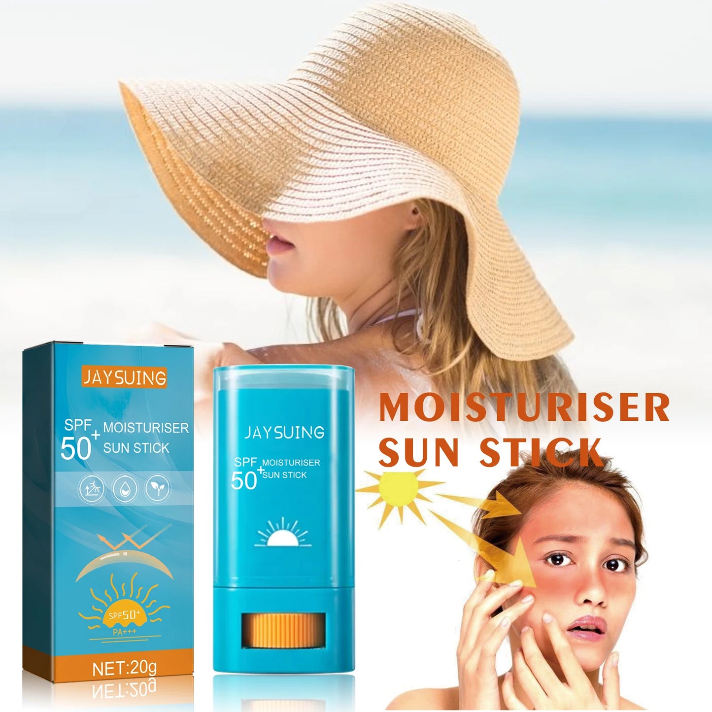 Stick Solare Viso SPF50 – Leggero, Non Appiccicoso & Comfort Idratante | Lido Nova