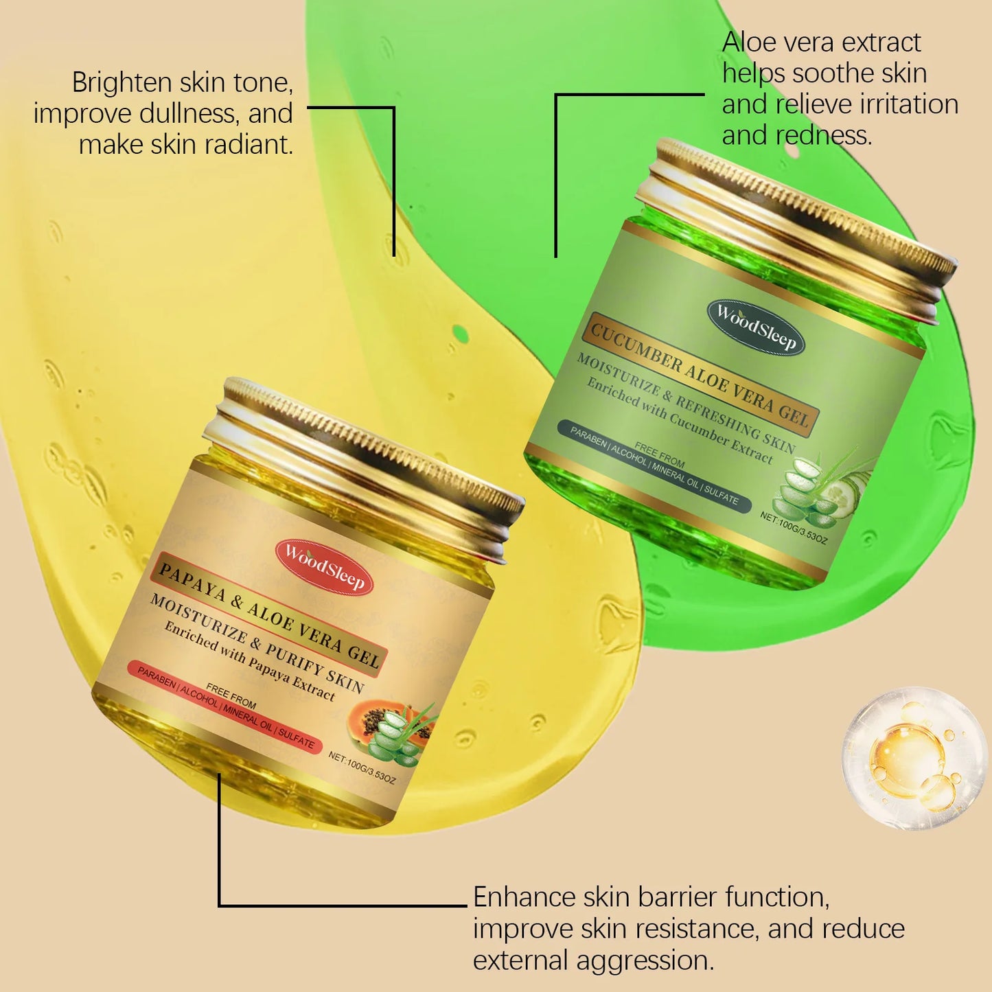 Gel Aloe Vera Lenitivo – Idratazione Profonda & Comfort per Pelle Sensibile (Viso) | Lido Nova