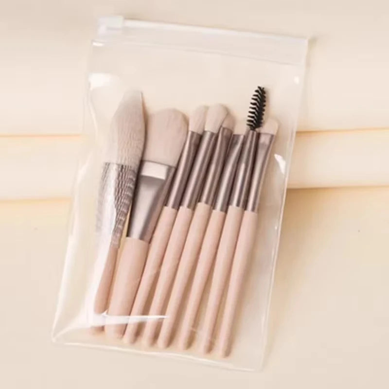 Liplns Set Pennelli Trucco Mini 8 pz (1 set) – Base & Occhi