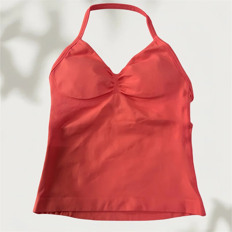 Set Yoga Donna 2026 Seamless con Tank Top Longline e Shorts Scrunch - Lido nova 