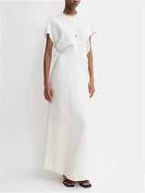 Abito Estivo Donna 2026 Midi Minimalista Plissettato