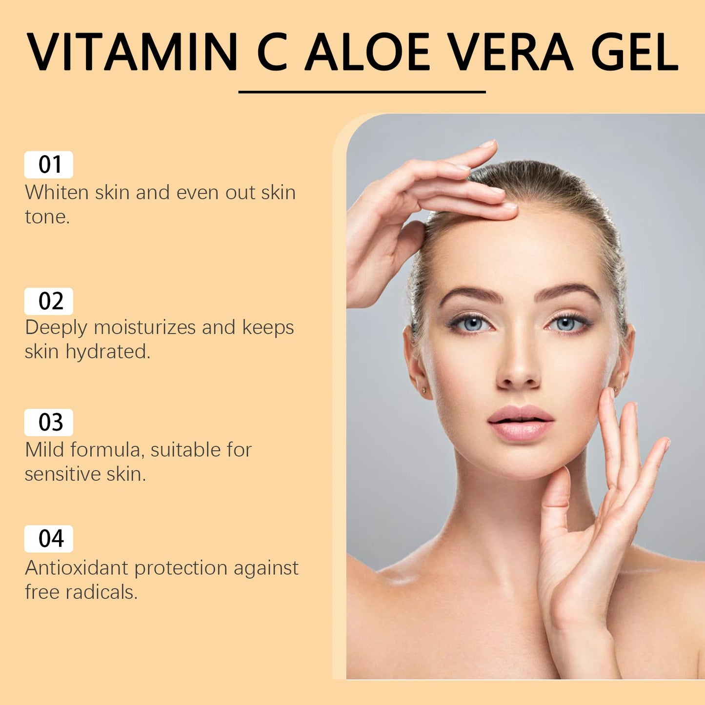 Gel Viso Vitamina C + Aloe Vera – Idratazione Profonda & Glow Estivo (After-Sun) | Lido Nova
