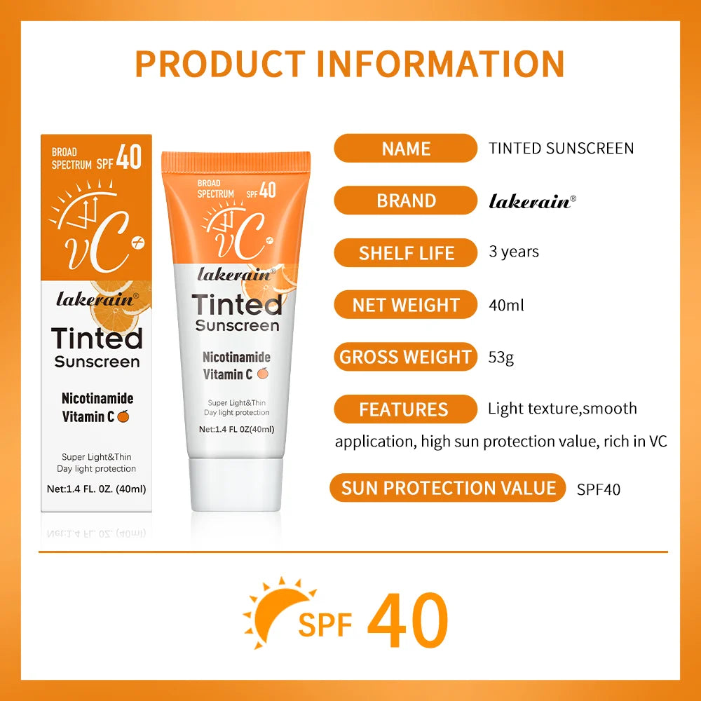 Crema Solare Minerale Colorata SPF40 – Glow Naturale, con Zinco & Titanio | Lido Nova
