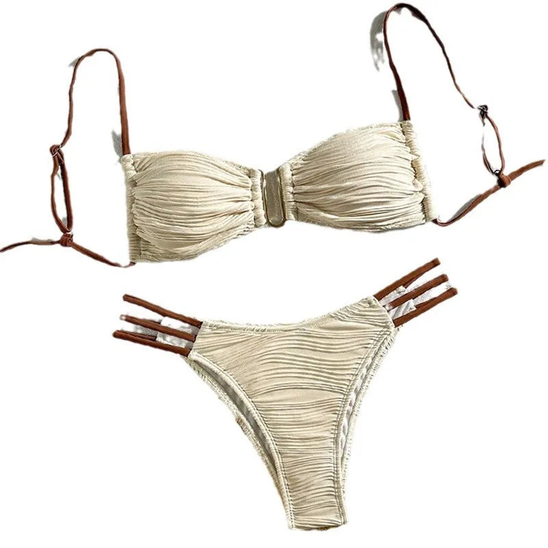 Bikini Donna 2026 Push Up Sexy con Slip Brasiliano per Mare e Piscina - Lido nova 