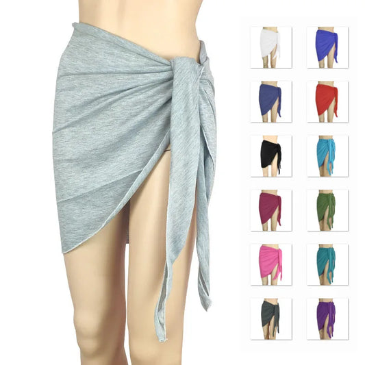 Pareo Gonna Donna 2026 Tinta Unita da Mare per Bikini e Costumi - Lido nova 