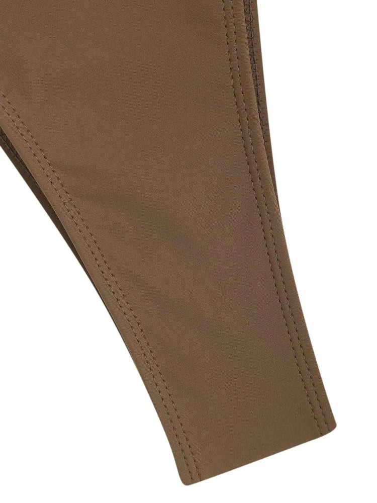 Bikini Donna 2026 Bandeau Shiny con O-Ring Metal e Slip Low Waist Sexy - Lido nova 