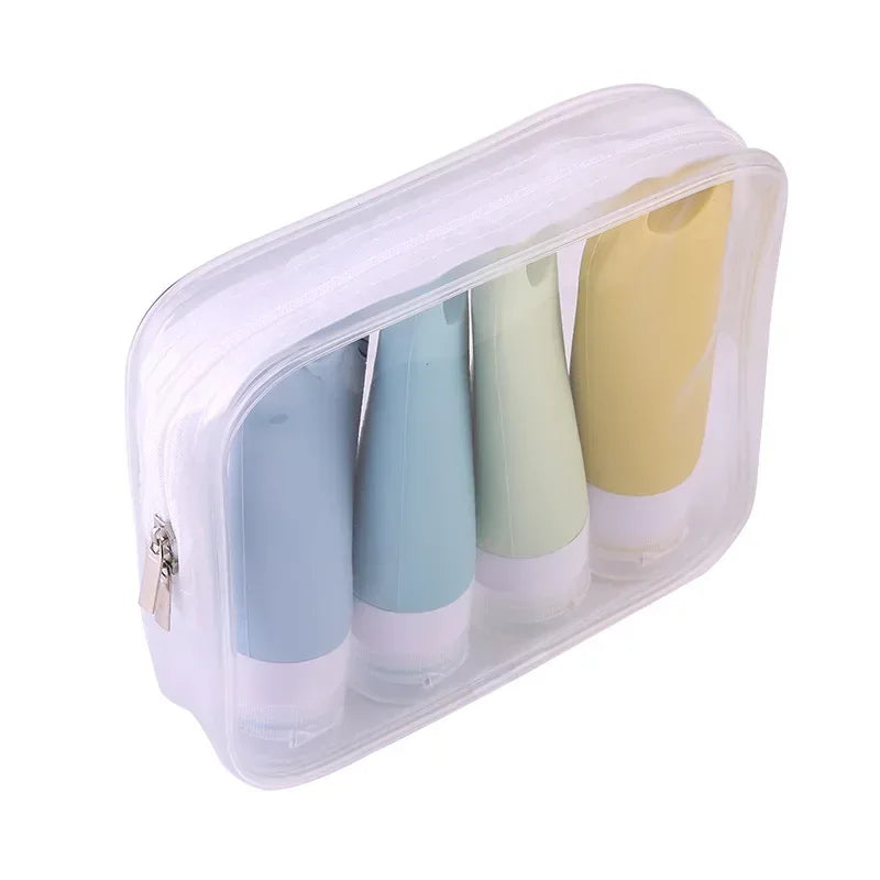 1/3/4Pcs 90ml Travel Portable Silicone Set-bottling Lotion Cream Shampoo Body Wash Cosmetic Bottles Empty Containers - Lido nova 