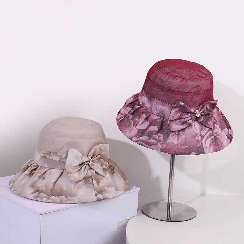 Cappello Estivo Donna con Fiocco & Fiore – Traspirante Rosa Estate 2026