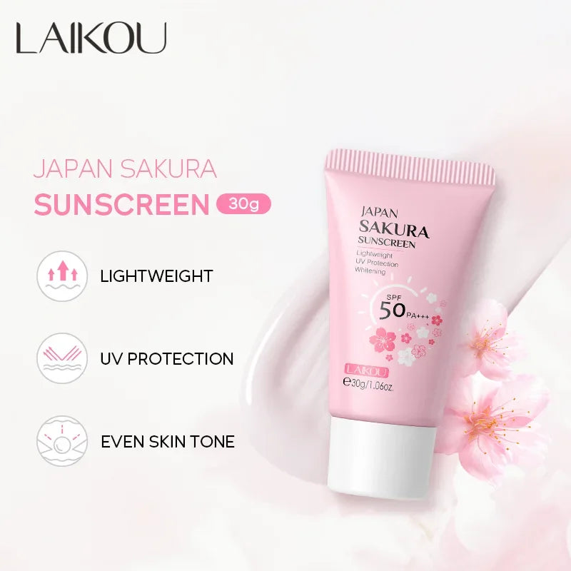 Crema Solare Viso SPF50 Sakura – Texture Leggera & Comfort Idratante (30g) | Lido Nova