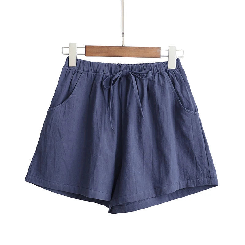 Shorts Estivi Donna 2026 Cotone Lino Vita Alta Casual - Lido nova 