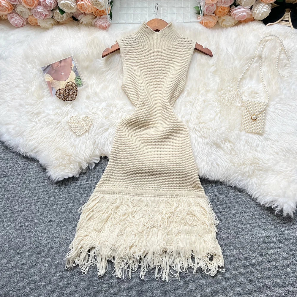 Abito Estivo Donna 2025 – Bodycon Senza Maniche con Dettagli Openwork - Lido nova 