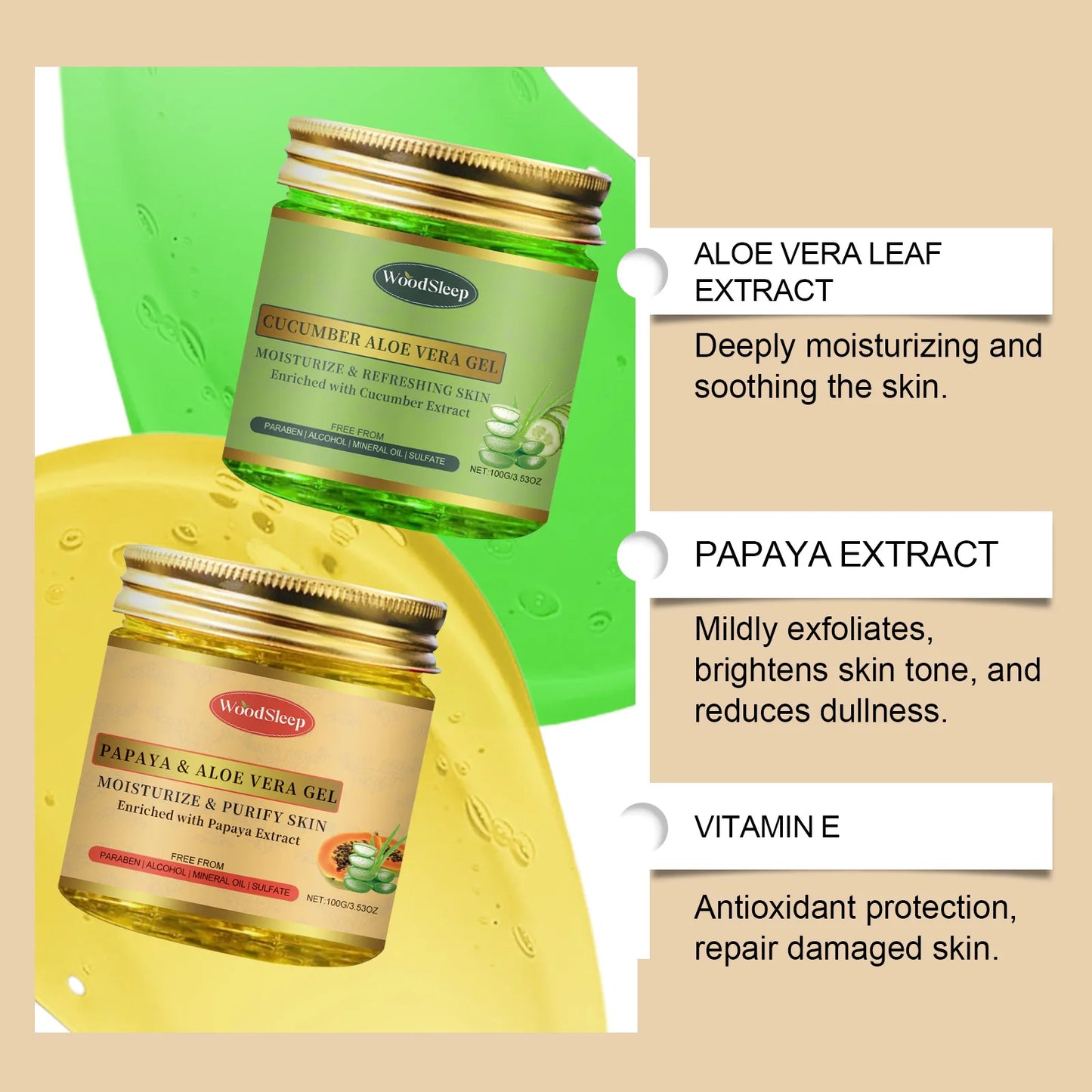 Gel Aloe Vera Lenitivo – Idratazione Profonda & Comfort per Pelle Sensibile (Viso) | Lido Nova