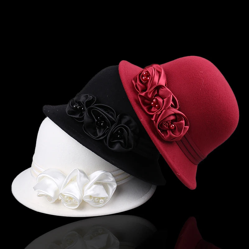 Cappello Elegante Donna con Fiore – Tinta Unita Regolabile Estate 2026