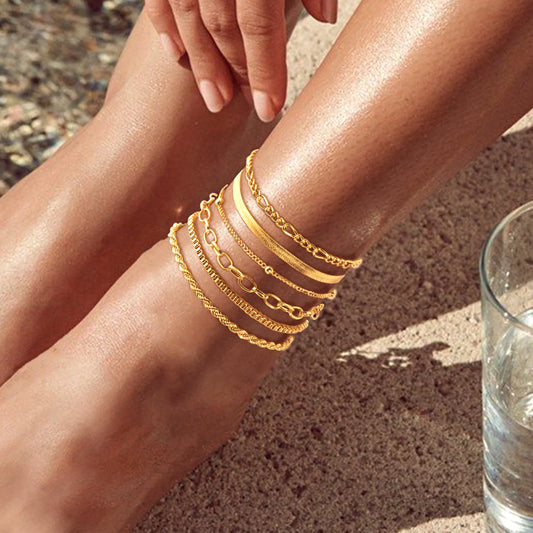 Set Cavigliere Boho Stackable – Catene Vegane Placcate 18K Donna Estate 2026
