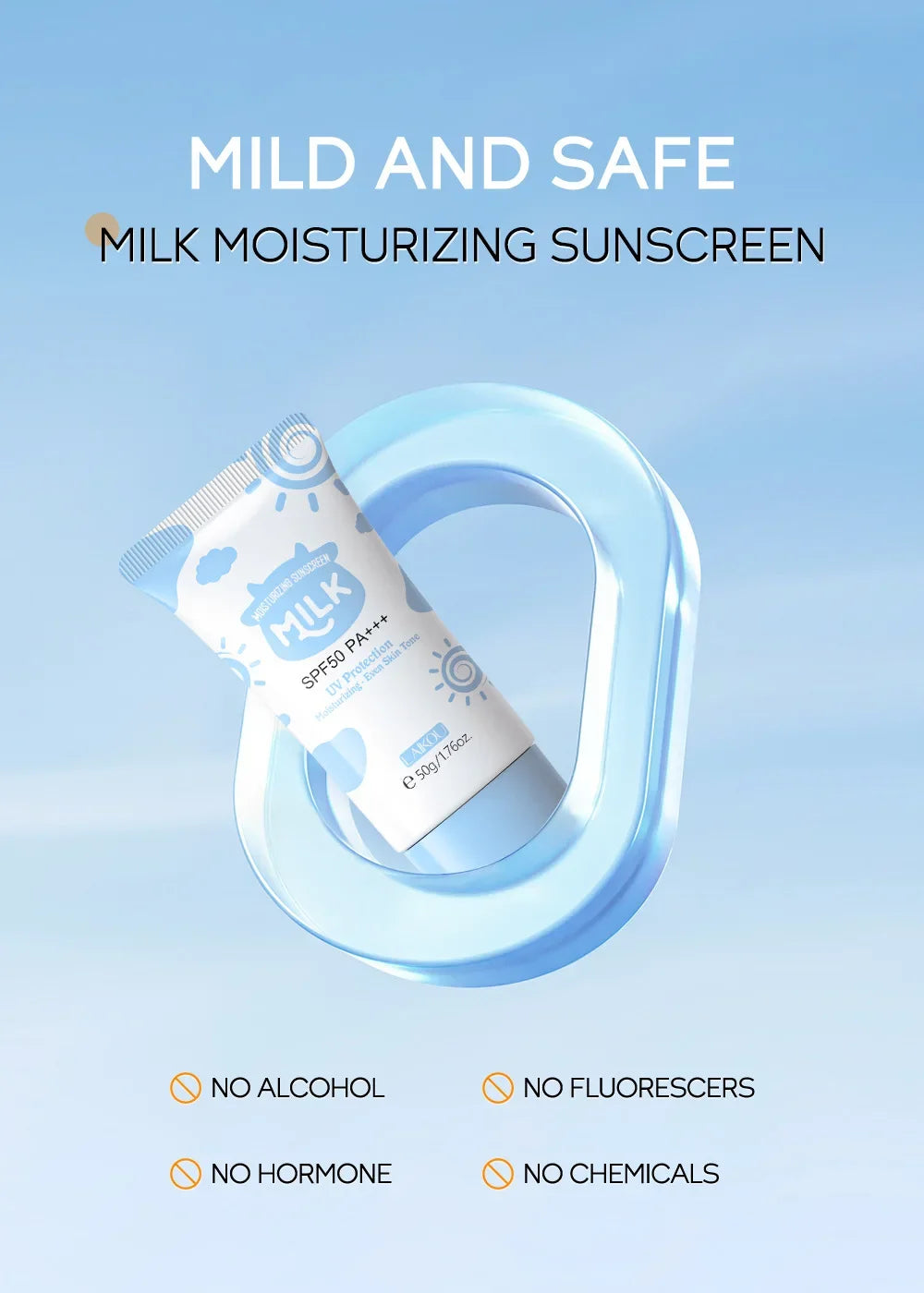 Crema Solare SPF50+ PA++++ Viso & Corpo – Resistente all'Acqua, Non Unge, Finish Invisibile | Lido Nova