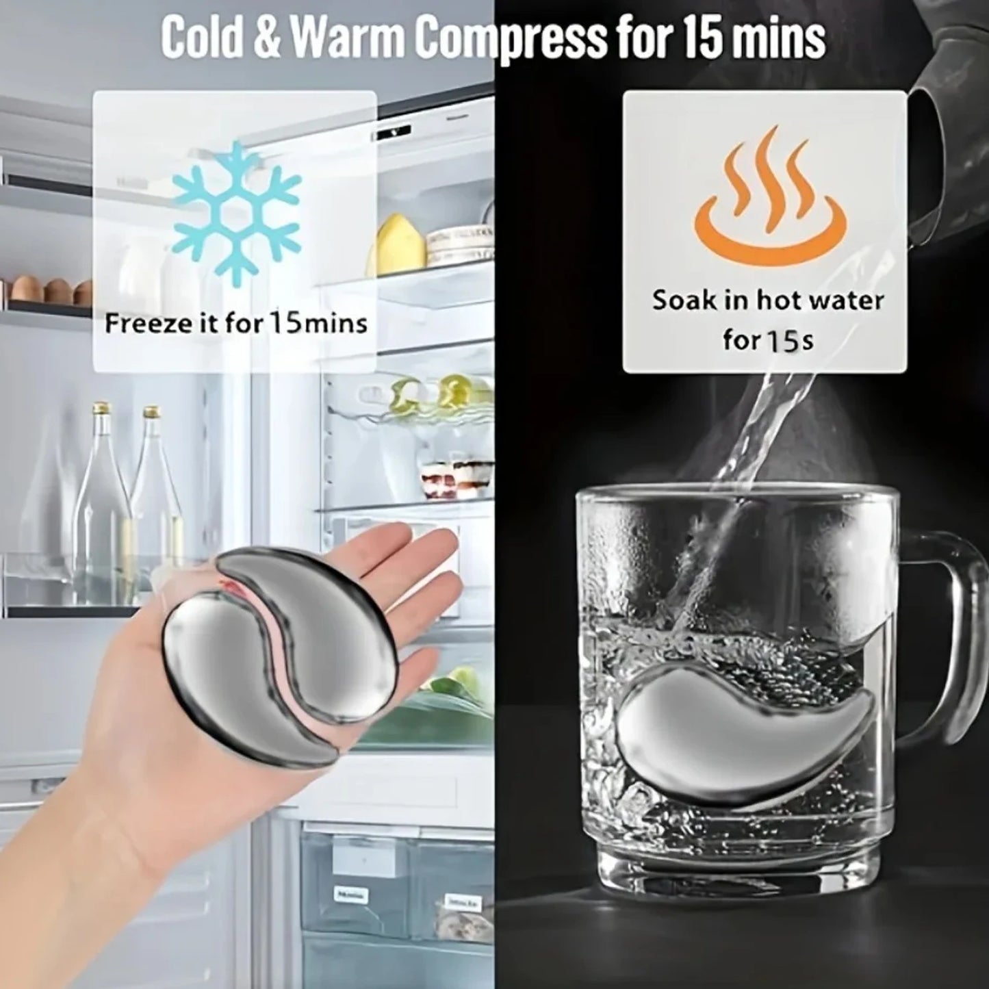 Eye Pads Acciaio Inox Caldo/Freddo – Mini Cooling Set | Lido Nova