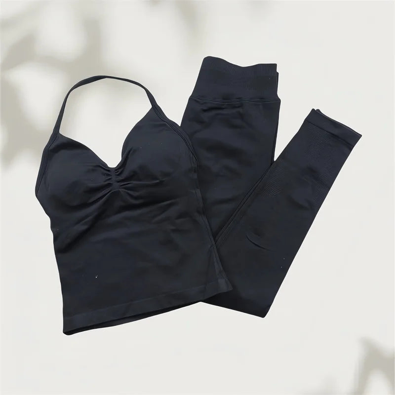 Set Yoga Donna 2026 Seamless con Tank Top Longline e Shorts Scrunch - Lido nova 