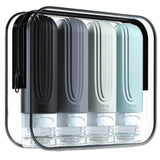 Travel Bottle Set Silicone 4x90ml – Refill & Anti-Perdita (1 set)