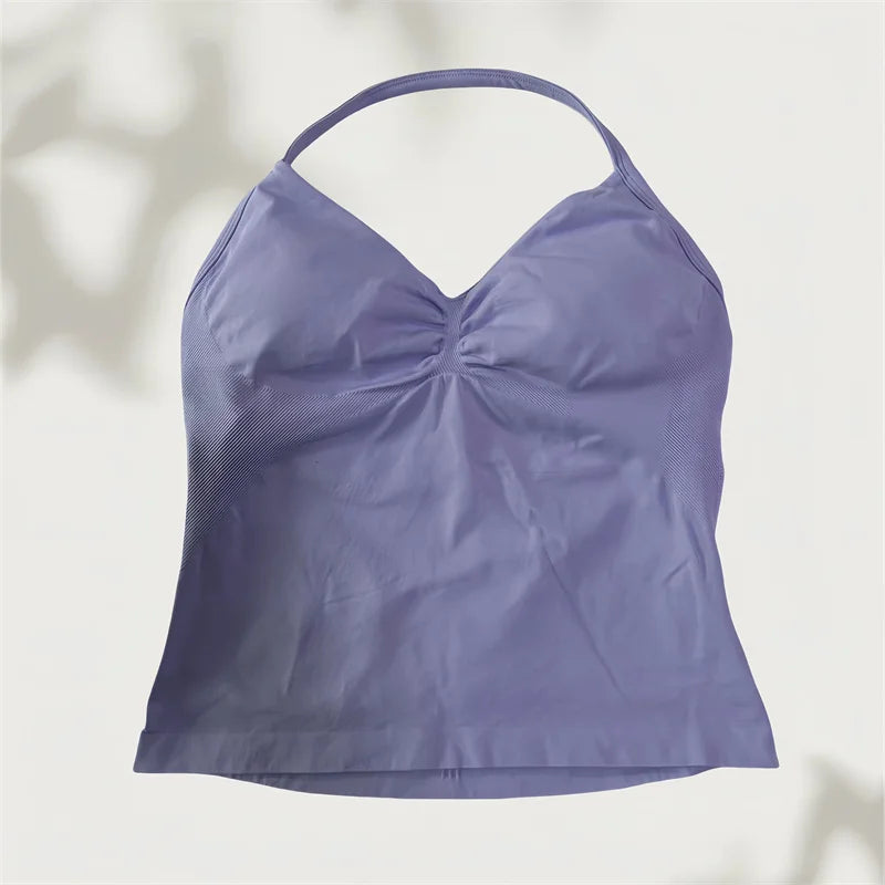 Set Yoga Donna 2026 Seamless con Tank Top Longline e Shorts Scrunch - Lido nova 