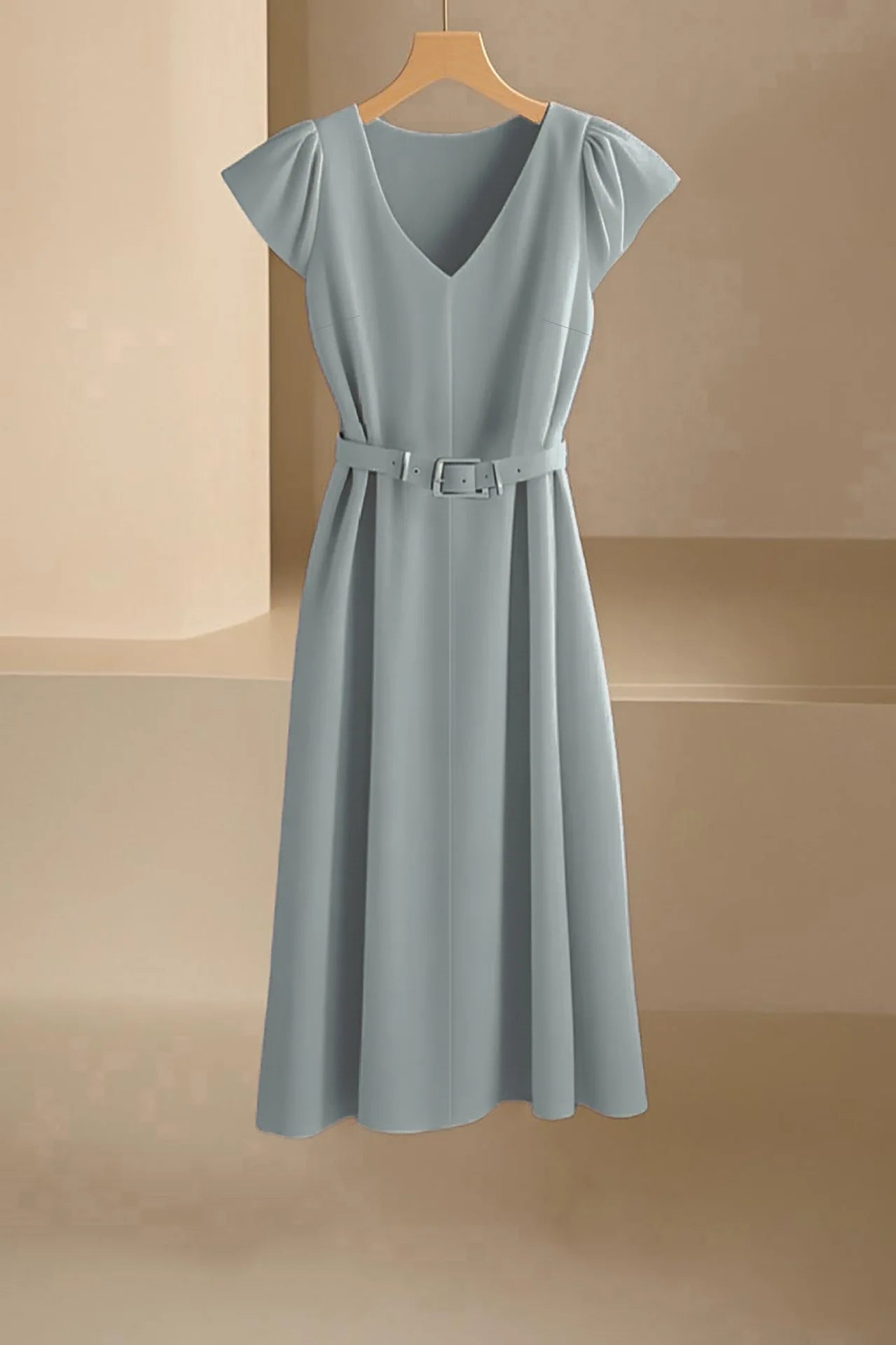 Abito Estivo Donna 2026 Midi Scollo a V Morbido e Leggero - Lido nova 