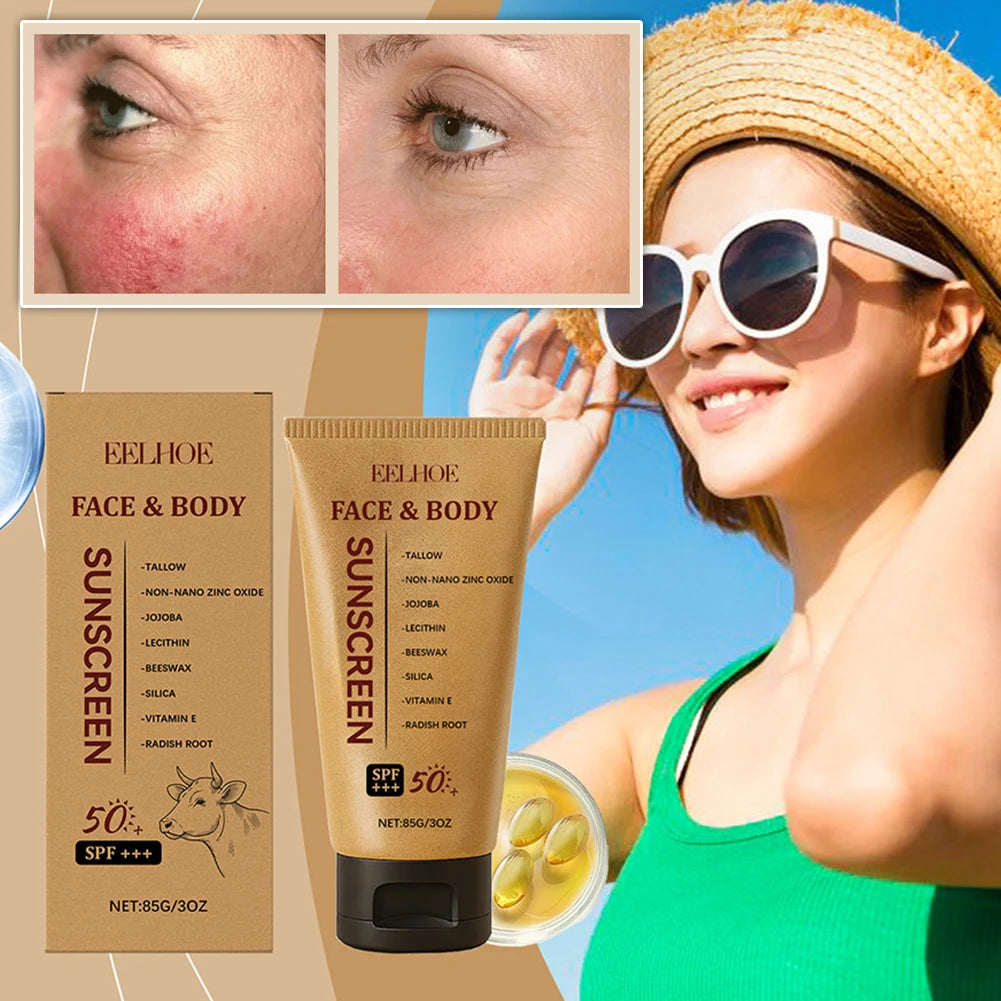 Crema Solare Minerale SPF50 Viso & Corpo – Con Tallow & Ossido di Zinco, Non Unge | Lido Nova