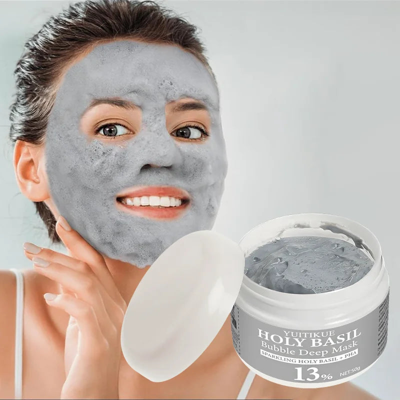 Maschera Argilla Bubble Holy Basil PHA 13% – Pori & Oil Control | Lido Nova