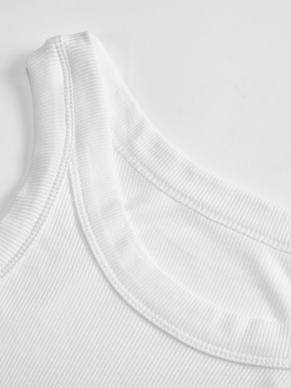 Tank Top Donna 2026 a Coste in Cotone con Stampa California Slim Streetwear - Lido nova 