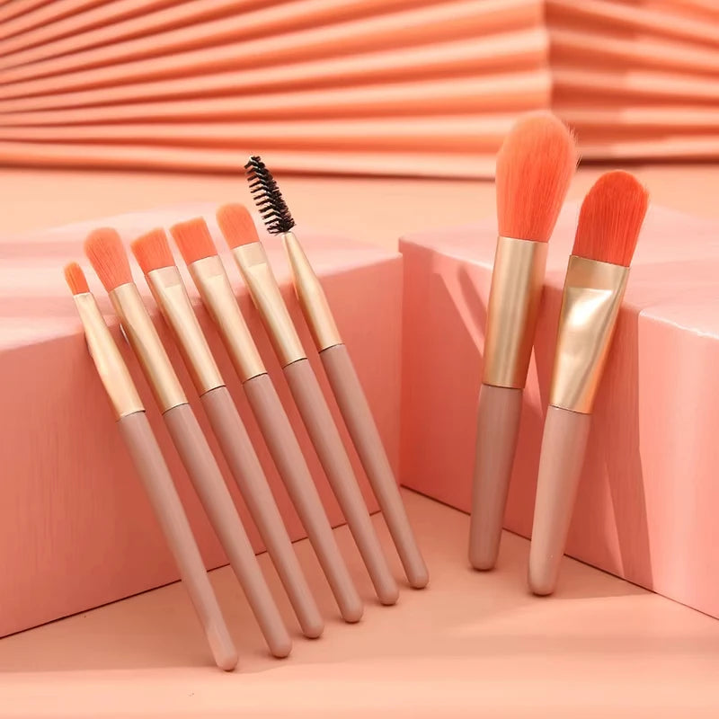 Liplns Set Pennelli Trucco Mini 8 pz (1 set) – Base & Occhi