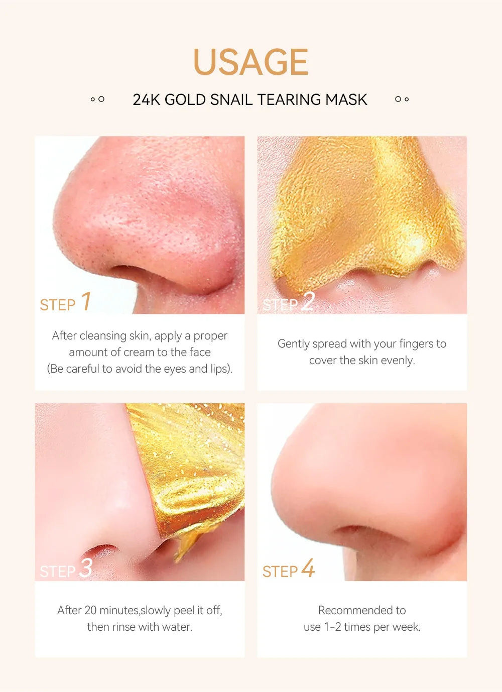 Maschera Peel-Off LAIKOU Sakura 24K Gold 1pz – Glow & Pori Clean Estate 2026 – Lido Nova