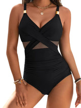 Monokini Donna 2026 in Mesh con Incrocio e Push Up Sexy da Mare