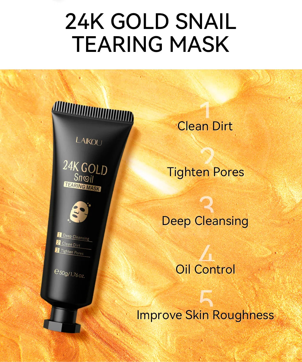 Maschera Peel-Off LAIKOU Sakura 24K Gold 1pz – Glow & Pori Clean Estate 2026 – Lido Nova