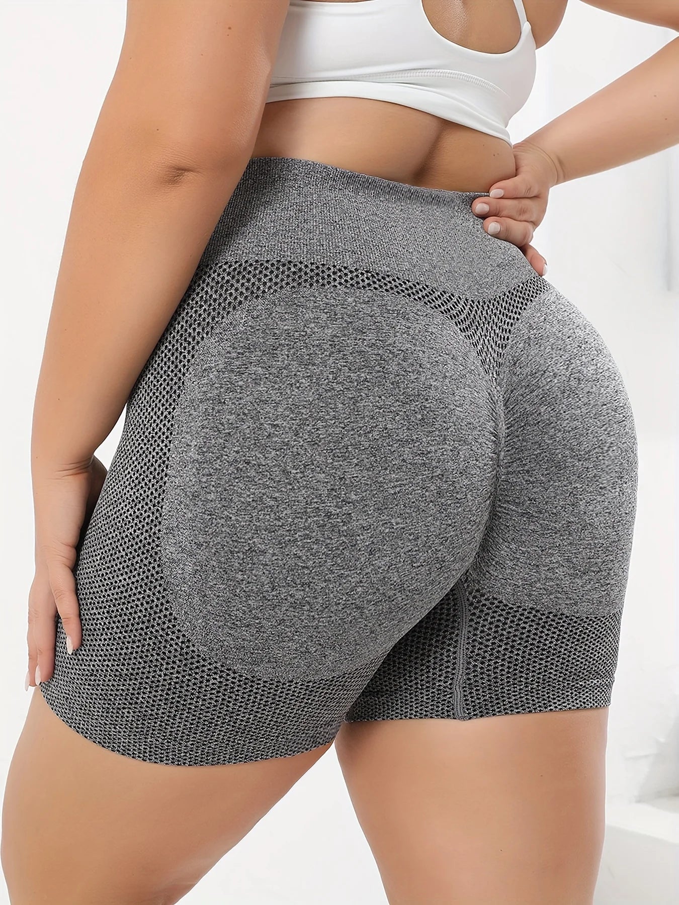 Shorts Fitness Donna 2026 Plus Size Seamless Vita Alta Effetto Lifting - Lido nova 